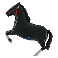 Black Horse 34" Large Shape Foil Balloon