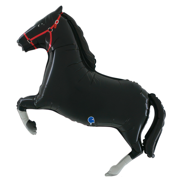 Black Horse 34" Large Shape Foil Balloon