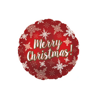 Merry Christmas Snowflakes 9" Mini Foil Balloon