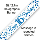 Oaktree Banner Sparkling Fizz Age 16 Blue 9ft