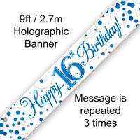 Oaktree Banner Sparkling Fizz Age 16 Blue 9ft