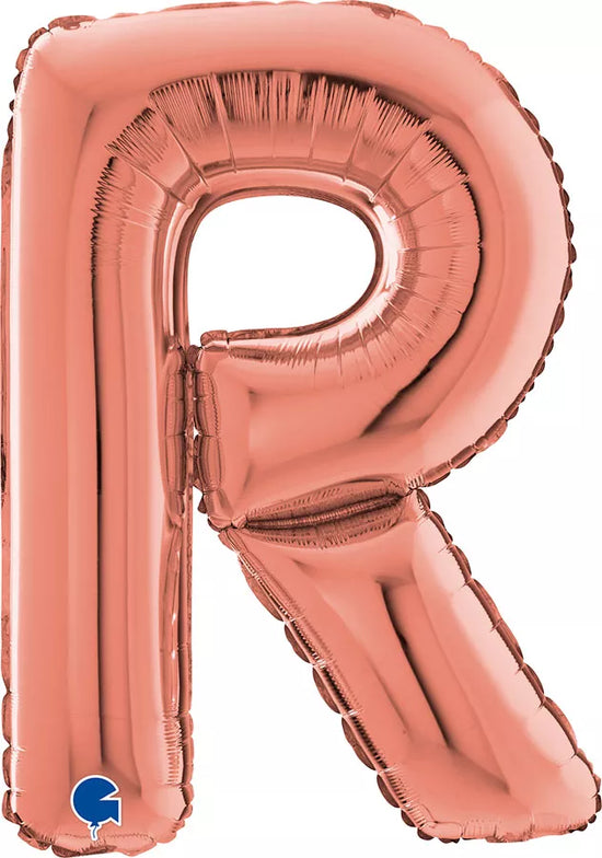 Grabo Foil Balloon Rose Gold 26" Letter R