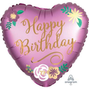 Anagram Birthday Satin Luxe 18" Foil Heart Balloon