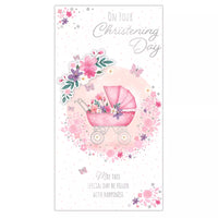 Prelude 6-pack Christening open cards featuring elegant designs and religious motifs for special baptism celebrations.