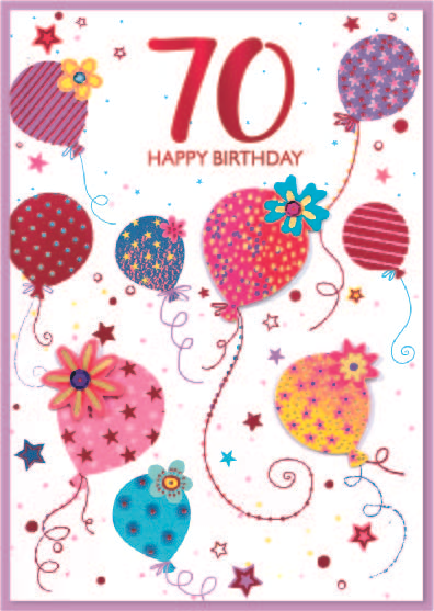 Isabel's Garden 6 Pack Cards C50 Birthday Age 70