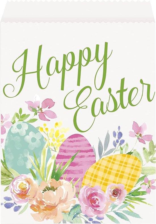 Unique Treat Bags Watercolour Pastel Easter 8pk