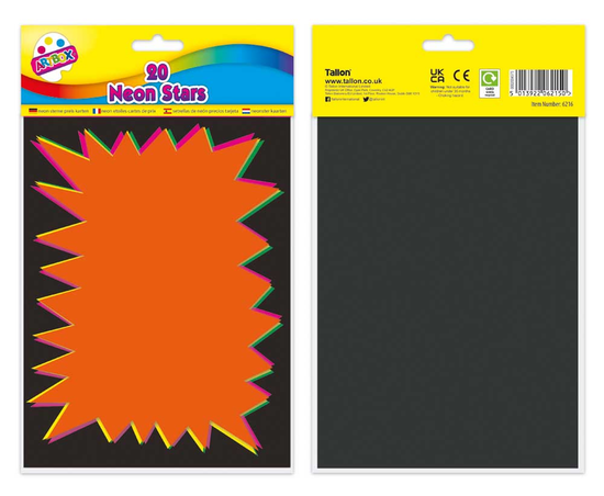 Fluorescent Flashes 20x15cm 20pk