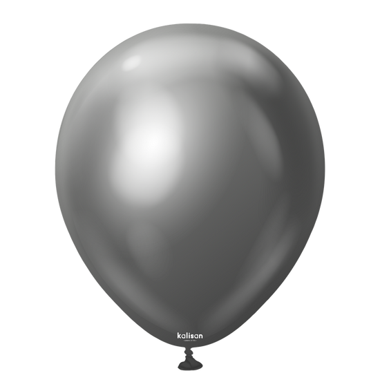 Kalisan Mirror Space Grey 18" Latex Balloons 25pk