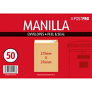 50pk Redfield Envelopes 216x270mm Manilla