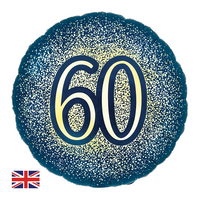Oaktree Age 60 Navy & Gold 18" Foil Balloon