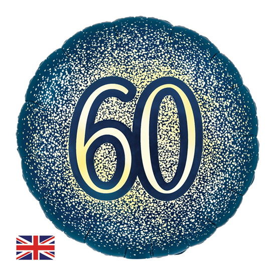 Oaktree Age 60 Navy & Gold 18" Foil Balloon