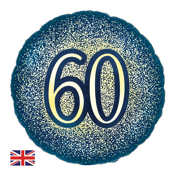 Oaktree Age 60 Navy & Gold 18" Foil Balloon