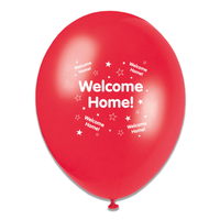 6 x 8pk Latex Balloons Welcome Home
