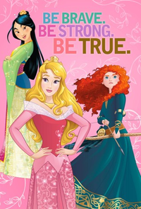 Hallmark 6 Pack Cards C32 Birthday Disney Princess