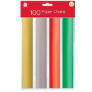 100 Foil Paper Chains 14x27cm 24pk