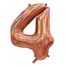 Sensations Foil Balloon Rose Gold 30" Number 4
