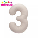 Unique Foil Balloon Matte Nude 34" Number 3
