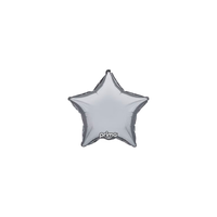Prima 6 Pack Foil Balloon Silver Star 9"