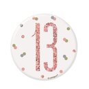 Rose Gold Glitz Age 13 Badge 3