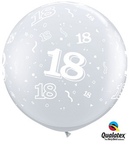 Qualatex Age 18 Diamond Clear 3ft Latex 2pk