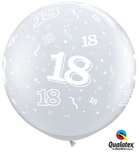 Qualatex Age 18 Diamond Clear 3ft Latex 2pk