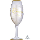 Anagram Foil Balloon Champagne Glass 38"