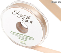 Eleganza Satin Ribbon Champagne 15mm x 20m
