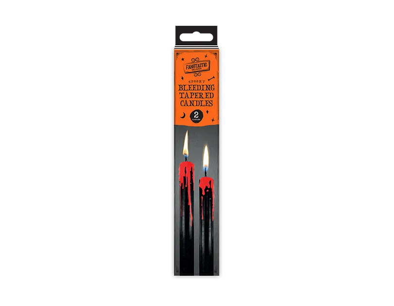 Gem Imports 2 Pack Bleeding Tapered Candles