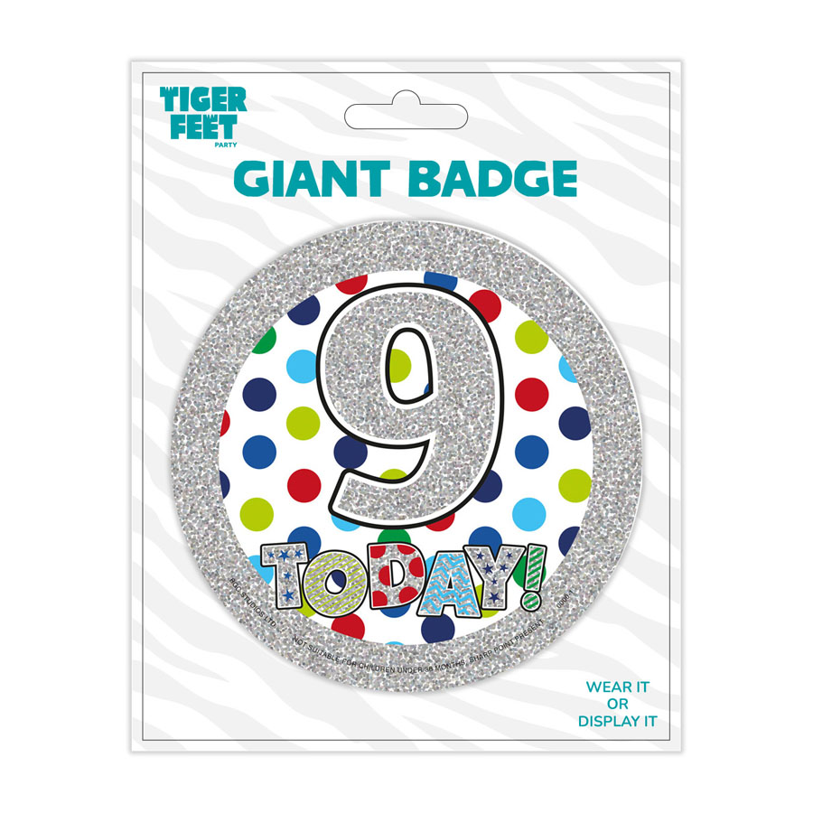Big Badges Age 9 Male 6pk