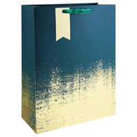 Distressed Green & Gold Gift Bag Extra Large 6pk