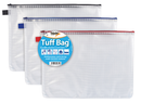 Tiger Stationery 12 Pack Tuff Bag Clear Mesh A4