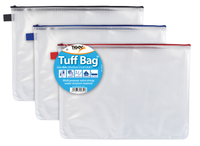 Tiger Stationery 12 Pack Tuff Bag Clear Mesh A4