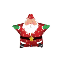 Santa Christmas Star 9" Mini Shape Foil Balloon