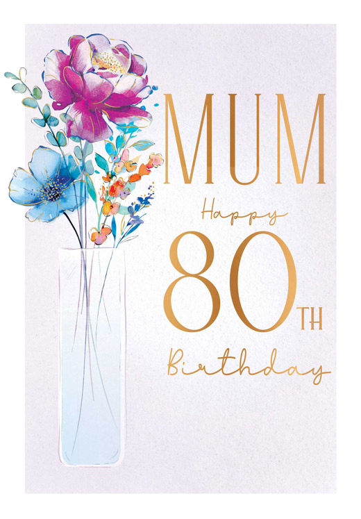Regal 6 Pack Cards 9x6 Birthday Mum Age 80