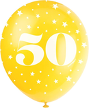 Age 50 12" Latex Balloons 5pk