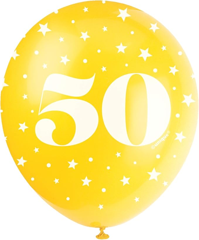 Age 50 12" Latex Balloons 5pk