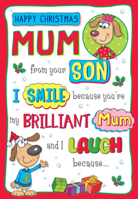 Regal 6 Pack C75 Cards Christmas Mum From Son