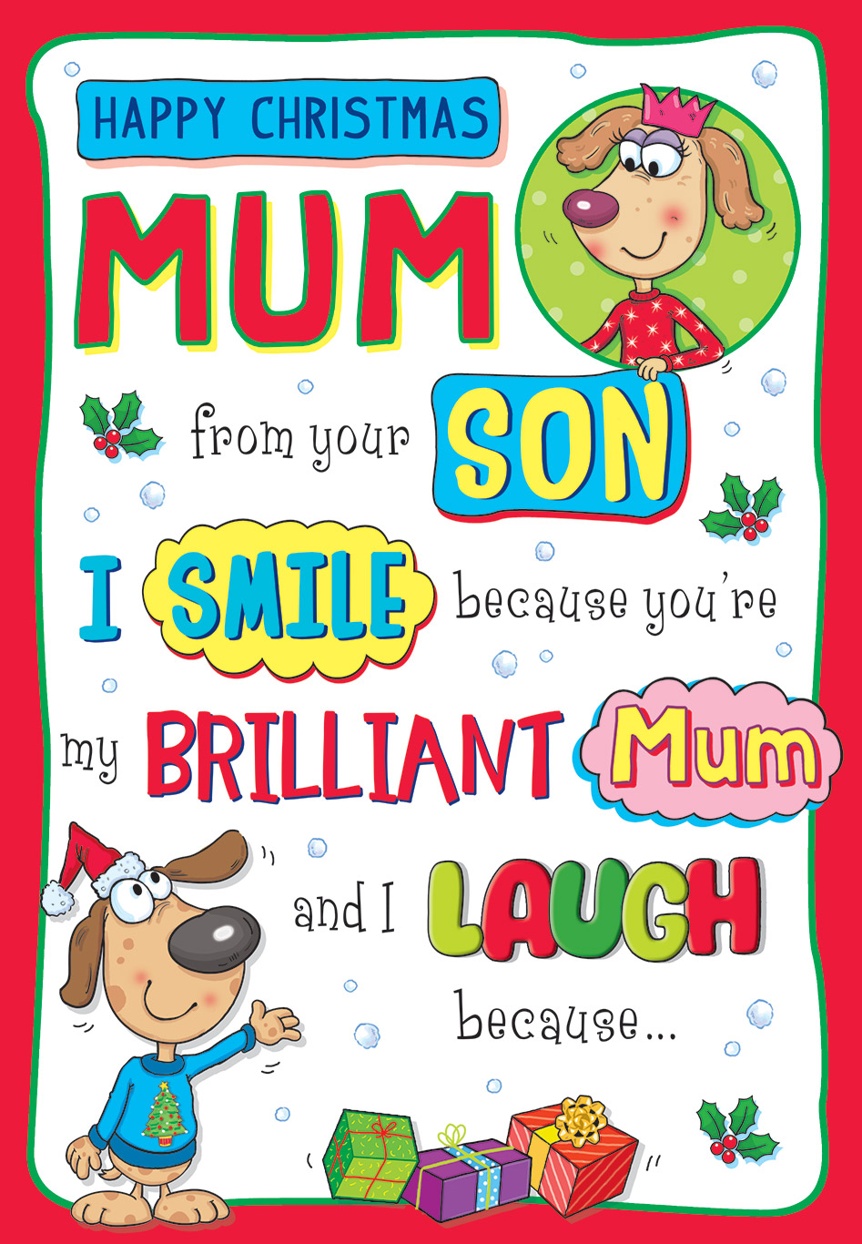 Regal 6 Pack C75 Cards Christmas Mum From Son