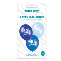 Tiger Feet Age 40 Birthday 10" For Him 6x8pk