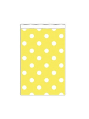 Polka Dot Yellow Treat Bag 20pk