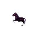 14" Black Horse Minishape Foil Balloon