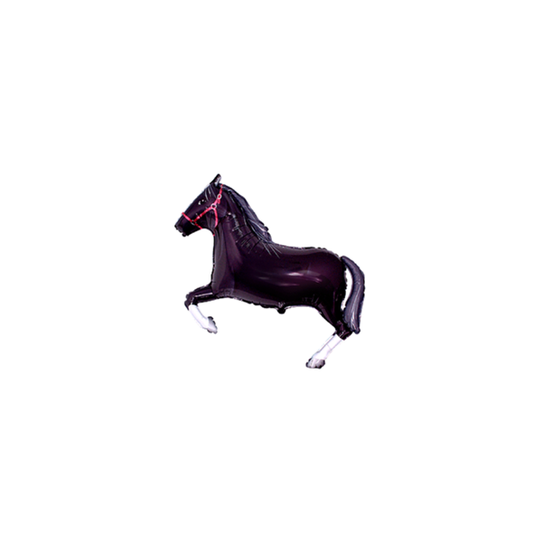 14" Black Horse Minishape Foil Balloon