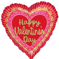 Anagram Scalloped Sweethearts 18" Foil Balloon