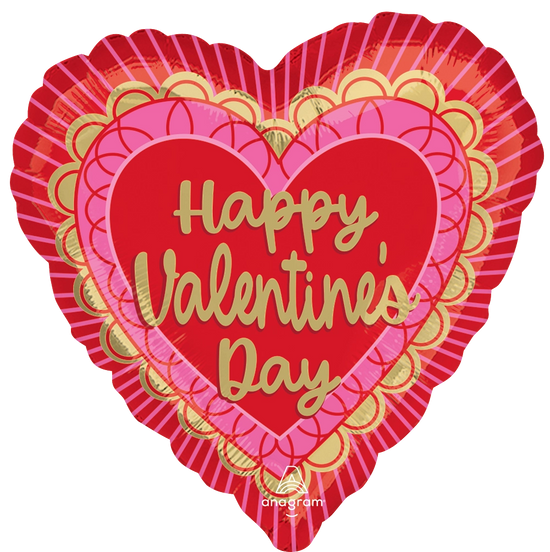Anagram Scalloped Sweethearts 18" Foil Balloon