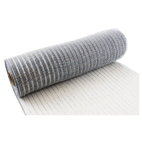 Eleganza Metallic Silver Deco Mesh 10yd