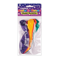 Simon Elvin Satin Birthday 11" Latex Balloons 6pk
