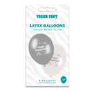Tiger Feet 6 x 8pk Latex Balloons Engagement 10