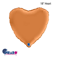 Grabo Foil Balloon Satin Caramel Heart 18"