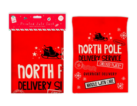 Santa Sack Jute North Pole Delivery 69x50cm