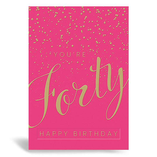 Prelude Pzazzle C50 Birthday Age 40 6pk